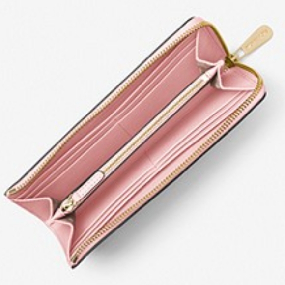 MK Michael Kors Leather Wallet Blush Kors Wallet Soft Pink Blush Leather NWT - Picture 10 of 15